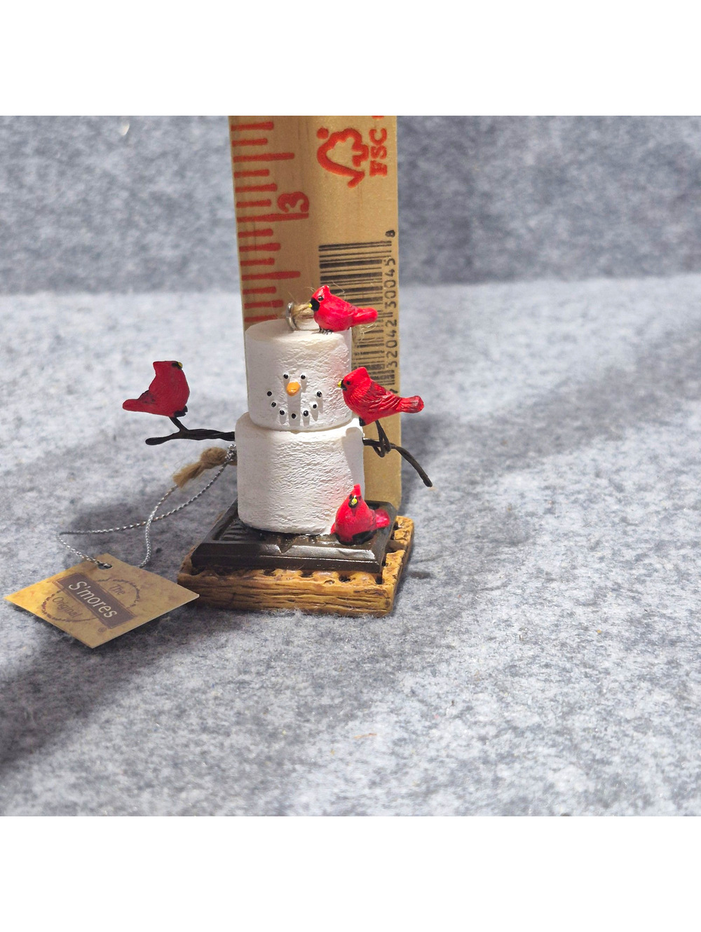 Ganz The Original S'mores Snowman Cardinal Hanging Resin Ornament 2013